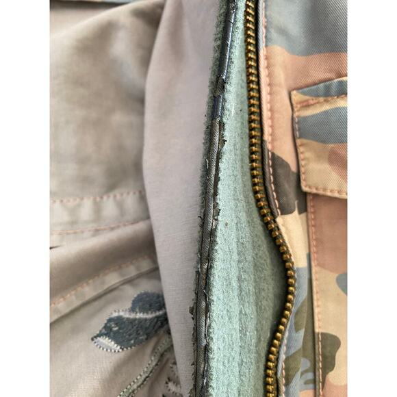 ZADIG & VOLTAIRE Kavy Camou Brode Embroidered Jacket, Size Large - Picture 14 of 15